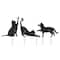 Glitzhome® 20.5" Multi-Functional Metal Cat Silhouette Pick Set
